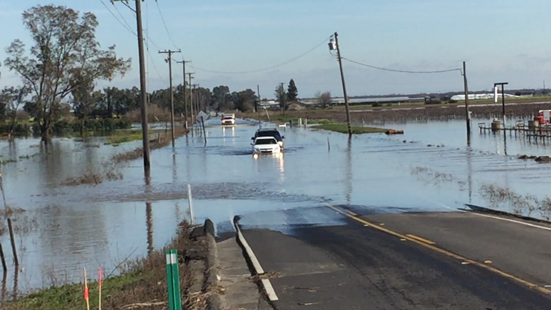 Car Stuck In Flood Water