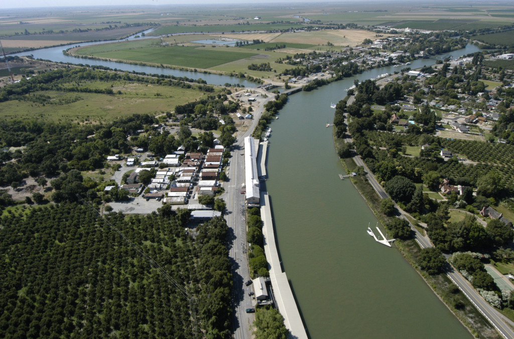 Aerial of the town of Locke