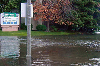 Flooded street