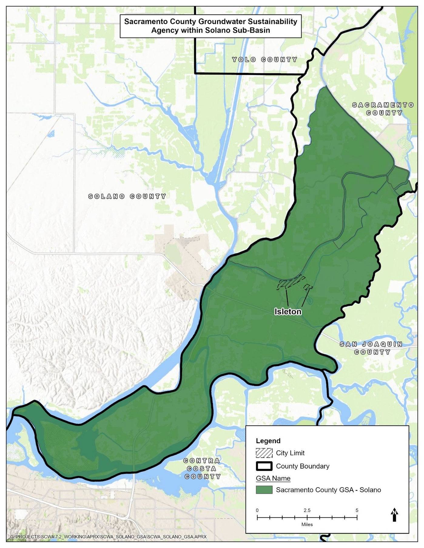 Image of Solano Subbassin in western sacramento County